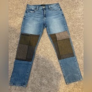 Banana Republic Women’s Blue Jeans with Patchwork
